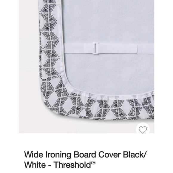 Threshold Ironing Board Cover Black White 48in L x‎ 2in H x 18in W New - Picture 3 of 6